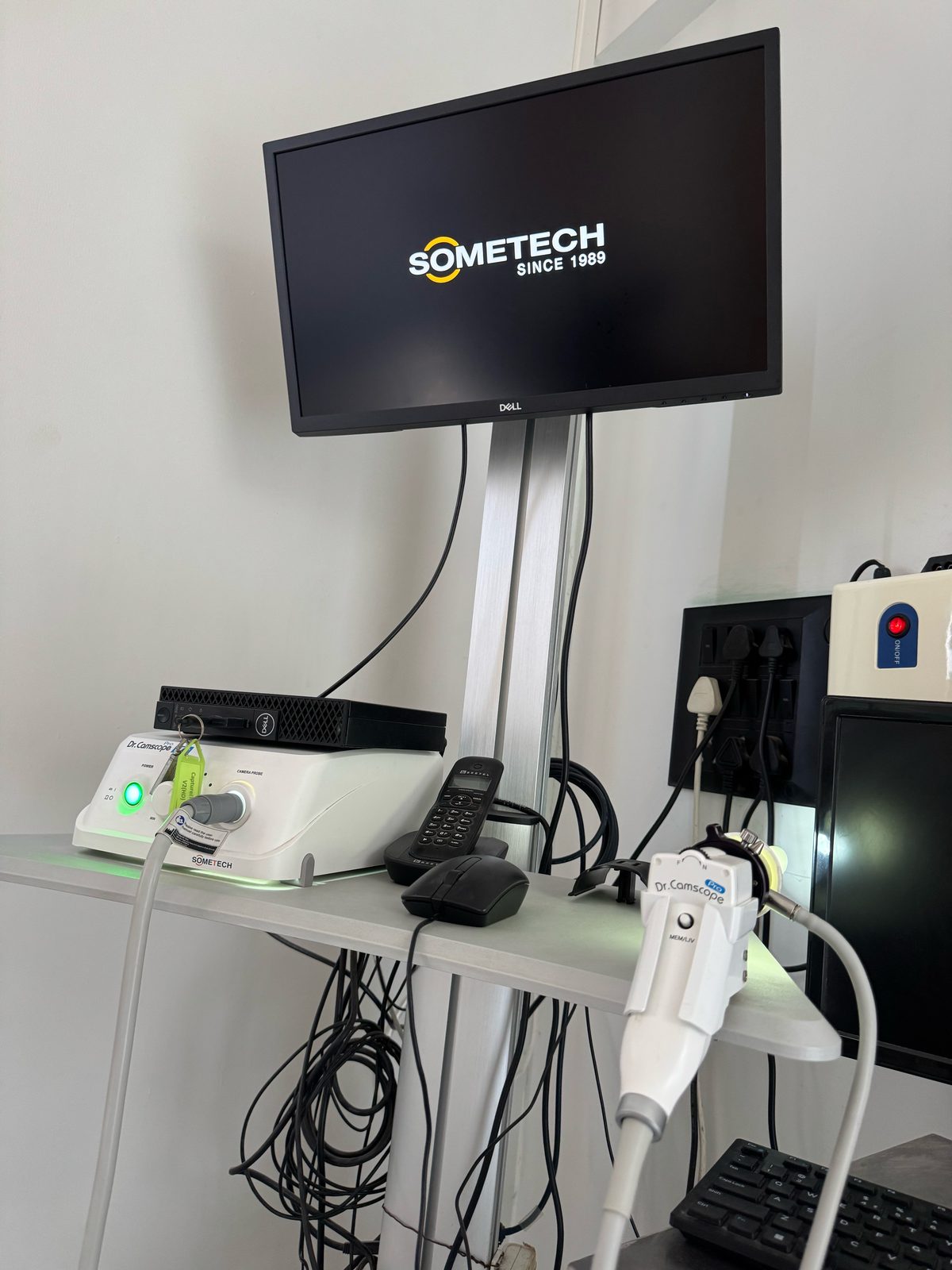 Video anoscopy workstation — Dr. Camscope Pro (Sometech) with Dell monitor at Orbit Mall clinic
